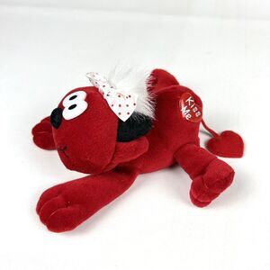 DANDEE Kiss Me Little Devil Plush Happy VTG Bean Bag Friends Red Bow Valentine's
